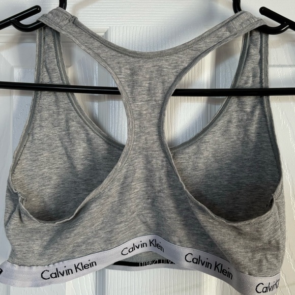Calvin Klein Grey Modern Cotton Bralette Size Medium - Picture 2 of 3